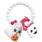 BIGSPINACH ghost teether pink and white ghost for soothing teething