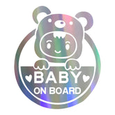 Biinfu baby on board sign on car window for kid safety awareness