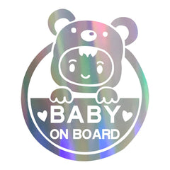 Biinfu baby on board sign on car window for kid safety awareness