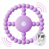 BIKCANP vibrating sensory chew toy purple side view supports calming teething exploration.