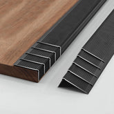 Bikykose stair nosing matte black angle shows durable anti-slip edge protection