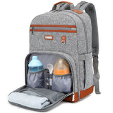 BILLITON MASHI diaper bag exterior grey showcases durable water-resistant fabric for daily travel.