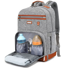 BILLITON MASHI diaper bag exterior grey showcases durable water-resistant fabric for daily travel.