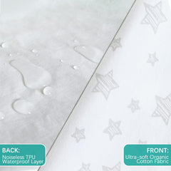 Biloban 100% cotton baby sheet highlighting skin-friendly soft touch.