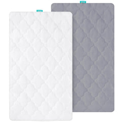 Biloban bassinet mattress pad cover waterproof showing leak protection during night feeds
