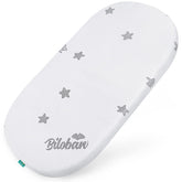 Biloban bassinet mattress pad main image highlights soft jacquard fabric and breathable comfort