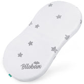 Biloban bassinet mattress pad with 18x30 cover for a snug, safer sleep