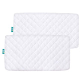 Biloban bassinet pad cover with waterproof surface protecting spills for Breeze Plus