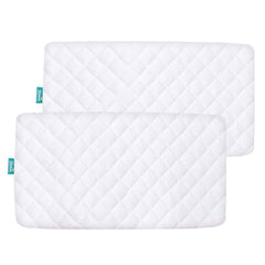 Biloban bassinet pad cover with waterproof surface protecting spills for Breeze Plus