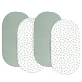 Biloban bassinet sheets fit 4moms Mamaroo snugly for secure sleep.