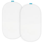Biloban bassinet sheets universal-fit oval mattress for secure, comfy sleep and easy changes.
