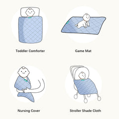 Biloban comforter close-up demonstrates durable stitching and easy care after washes