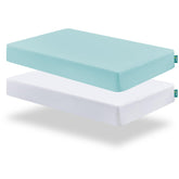 Biloban crib sheet snug fit 52x28 keeps your baby’s crib surface smooth and secure.