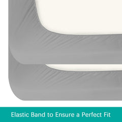 Biloban ultra-soft microfiber crib sheet texture close-up