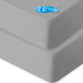 Biloban crib sheets waterproof 2-pack showing snug mattress fit