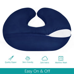 Biloban nursing pillow cover large safety zipper for easy on/off