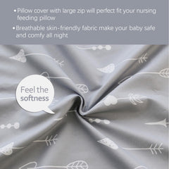 Biloban nursing pillow cover snug fit on Boppy pillow for secure protection