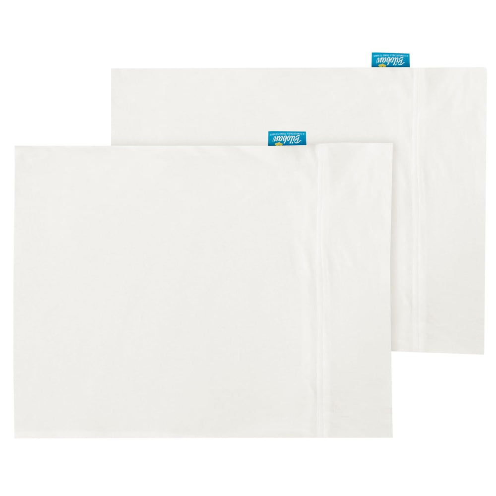 Biloban organic cotton toddler pillowcase cream closeup fabric showing ultra soft texture for gentle sleep