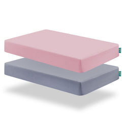 Biloban pack and play sheets gray pink fit offers snug mattress coverage for Graco playards