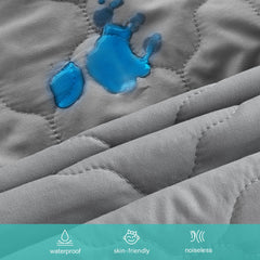 Biloban pack and play sheets waterproof layer demonstrates protective barrier against spills