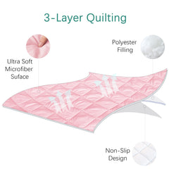Biloban Regalo My Cot pink sheet rolled for travel highlights portability.