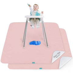 Biloban Splat Mat 2 Pack ultra-soft surface protects floors during meals.