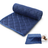 Biloban toddler comforter navy front view highlights soft fabric for gentle sleep.
