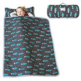 Biloban Toddler Nap Mat in dark woods full view for cozy daycare naps