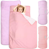 Biloban toddler nap mat pink shows cozy comfort for preschool naps