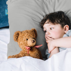 Biloban 14x19 toddler pillowcase fit demonstrated on a small pillow