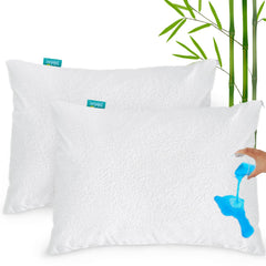 Biloban toddler pillowcase protector zipper detail shows secure waterproof protection for spills and accidents.