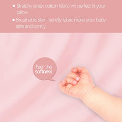 Biloban pillowcase showcases stretchy jersey fabric for snug pillow fit.