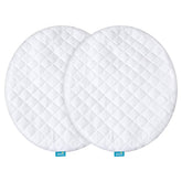 Biloban waterproof bassinet pad cover in packaging, ready for secure snug fit on Fisher Price On The Go.