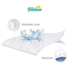 Biloban zipper detail on crib mattress protector showing durable, smooth operation