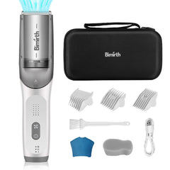 Bimirth Baby Hair Clipper with Vacuum in use, capturing hair for mess‑free grooming.