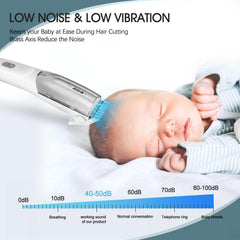 Bimirth Baby Hair Clipper operates quietly to keep anxious kids calm during cuts.