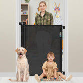 Bingguz 42-inch tall gate assembly view showing stair safety for babies.