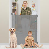 Bingguz 42-inch tall gate extended to fit narrow doorway openings, ideal for baby and pet safety.