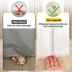 Bingguz gate shows no-gap bottom design for babies and pets safety.