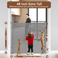 Bingguz extendable 55-inch wide gate fits openings with adjustable width