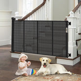 Bingguz reinforced retractable gate on stairs, 33-inch height for stair safety