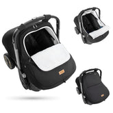 Bioby Winter Baby Car Seat Cover front view demonstrates universal fit and warmth.