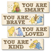 BirtDerr Winnie wooden Pooh wall sign adds playful nursery art.