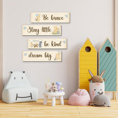BirtDerr wooden Winnie wall art offers durable, lasting charm for living spaces.