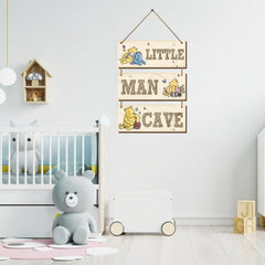 BirtDerr yellow wood sign bedroom—welcoming color and charm.