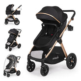BIUSIKAN 6-in-1 stroller bassinet conversion for newborn comfort and transition ease.