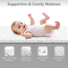 BIUSIKAN baby bassinet breathable mesh for improved airflow and safer sleep.