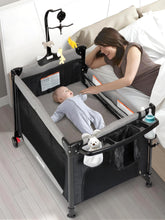 BIUSIKAN Baby Bassinet setup shows easy 5-in-1 assembly for busy parents