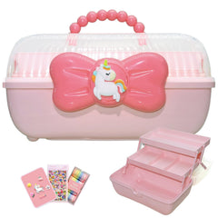 BIVOGID 11inch hair accessories organizer in pink keeps clips, headbands, and ties neatly organized