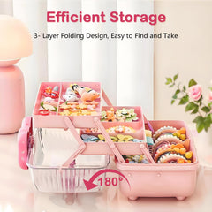 BIVOGID three-layer folding design shows compact, stackable storage for small accessories